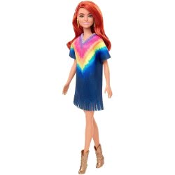 Mattel Barbie Fashionistas Κούκλα Num 141 Με Μακριά Κόκκινα Μαλλιά Χρυσές Μπότες FBR37 / GHW55 887961804362