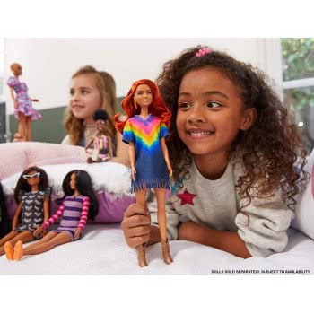 Mattel Barbie Fashionistas Κούκλα Num 141 Με Μακριά Κόκκινα Μαλλιά Χρυσές Μπότες FBR37 / GHW55 887961804362