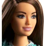 Mattel Barbie Fashionistas Κούκλα Num 149 Με Μακριά Μελαχρινά Μαλλιά Aqua Πουά Φόρεμα FBR37 / GHW63 887961804270