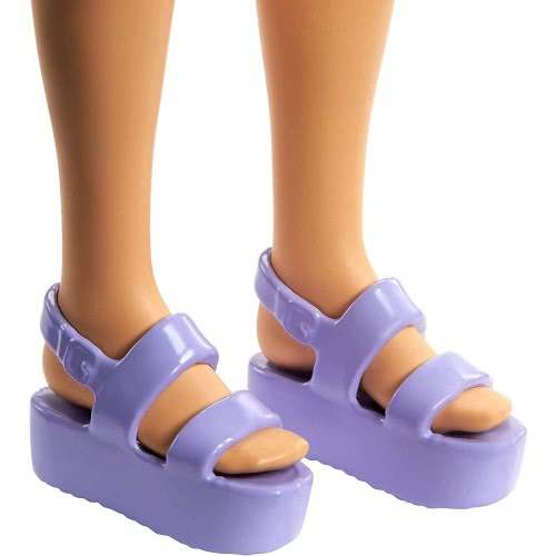 Mattel Barbie Fashionistas Κούκλα Num 149 Με Μακριά Μελαχρινά Μαλλιά Aqua Πουά Φόρεμα FBR37 / GHW63 887961804270