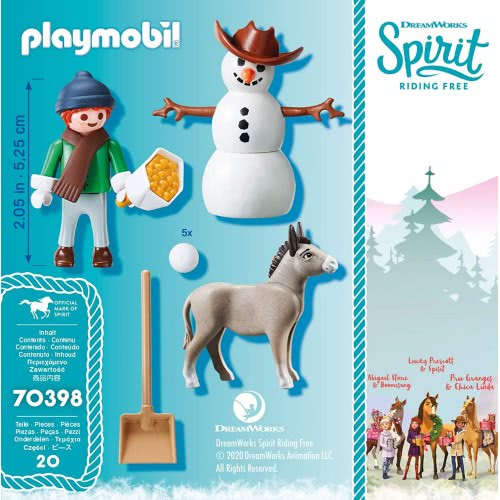 Playmobil Spirit Riding Free Παιχνίδια Στο Χιόνι Με Τον Σνιπς Και Τον Σενιόρ Κάροτς 70398 4008789703989