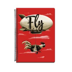 A&G PAPER Τετράδια Σπιράλ Fly 17X24 4 Θεμάτων 120 Φύλλα - 5 Σχέδια 34700 5203296347001