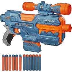 Hasbro Nerf Elite 2.0 Phoenix Cs-6 Motorised Blaster, 12 Official Nerf Darts, E9961 5010993732425