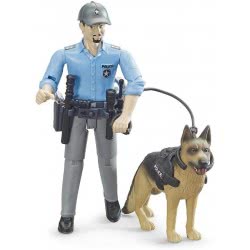 bruder Bworld Αστυνομικός Με Το Σκυλί Και Αξεσουάρ 62150 4001702621506