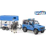 bruder Land Rover Defender Station Wagon Police With Horse Box, Horse And Policeman 02588 4001702025885