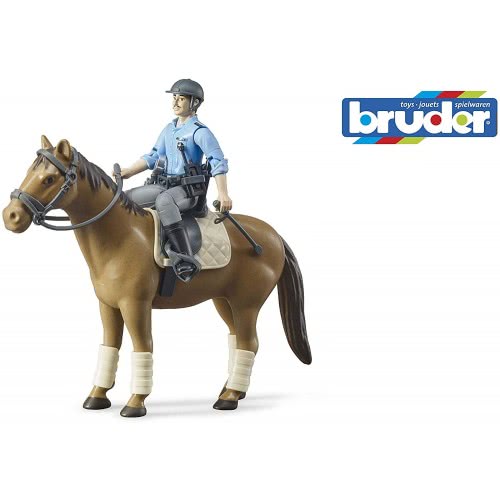 bruder Bworld Police Officer With Horse Αστυνομικός Με Άλογο 62507 4001702625078
