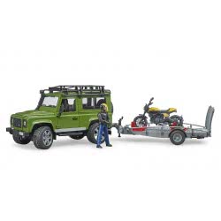bruder Land Rover Defender Trailer Scrambler Ducati 02589 4001702025892