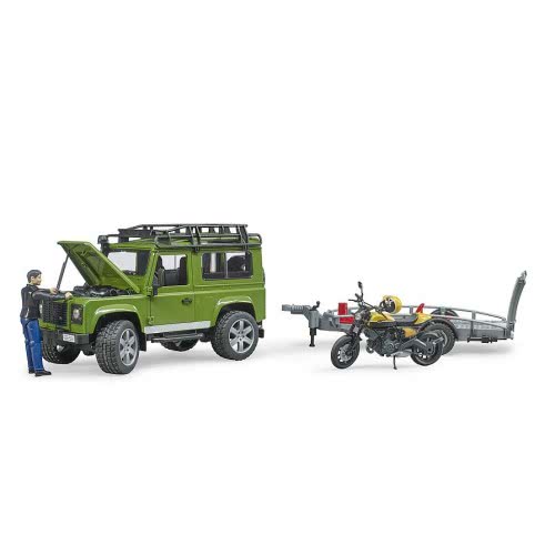 bruder Land Rover Defender Trailer Scrambler Ducati 02589 4001702025892