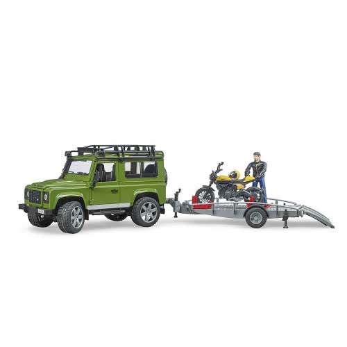 bruder Land Rover Defender Trailer Scrambler Ducati 02589 4001702025892