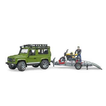 bruder Land Rover Defender Trailer Scrambler Ducati 02589 4001702025892