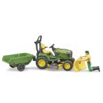 bruder John Deere Lawn Tractor With Trailer 62104 4001702621049