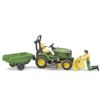 bruder John Deere Lawn Tractor With Trailer 62104 4001702621049