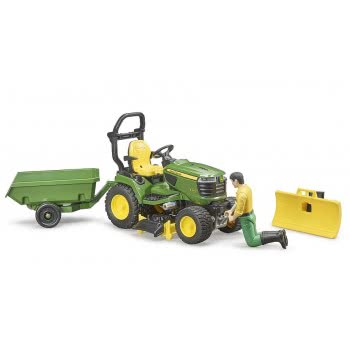 bruder John Deere Lawn Tractor With Trailer 62104 4001702621049