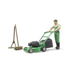 bruder Gardener With Lawnmower And Equipment 62103 4001702621032