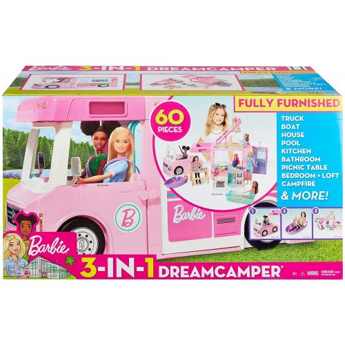 Mattel Barbie 3-Σε-1 Dreamcamper Τροχόσπιτο GHL93 887961796865