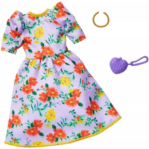 Mattel Barbie Fashion Βραδινά Σύνολα - Φόρεμα Με Λουλούδια FND47 / GHW84 887961804522