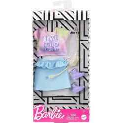 Mattel Barbie Fashion - Complete Outfit - Skirt + T-Shirt + Basket + Banana - New FND47 / GHW86 887961804577