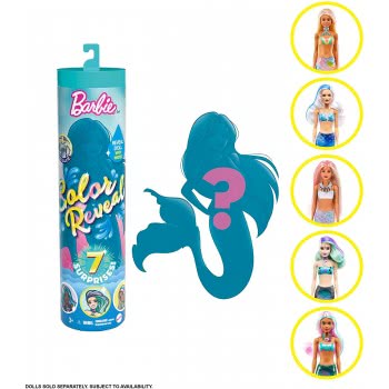Mattel Barbie Color Reveal Wave 4 Γοργόνα Κούκλα Με 7 Εκπλήξεις GTP43 887961919516