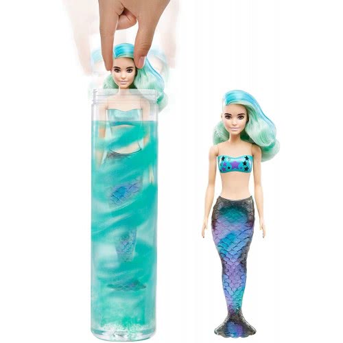 Mattel Barbie Color Reveal Wave 4 Γοργόνα Κούκλα Με 7 Εκπλήξεις GTP43 887961919516