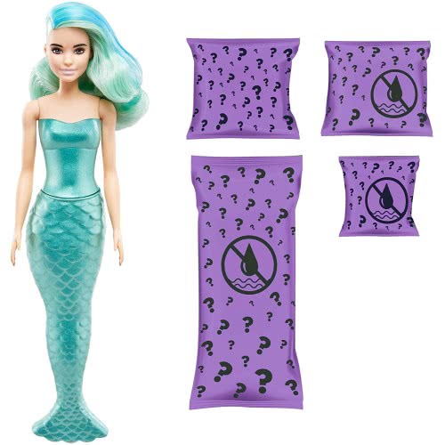 Mattel Barbie Color Reveal Wave 4 Mermaid Doll With 7 Surprises GTP43 887961919516
