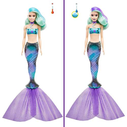 Mattel Barbie Color Reveal Wave 4 Γοργόνα Κούκλα Με 7 Εκπλήξεις GTP43 887961919516