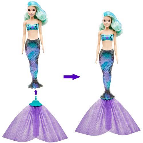 Mattel Barbie Color Reveal Wave 4 Mermaid Doll With 7 Surprises GTP43 887961919516