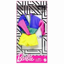 Mattel Barbie Doll Clothes: Color-Blocked Jacket, Yellow Shorts & 2 Accessories FND47 / GHW88 887961804584