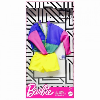Mattel Barbie Fashion Βραδινά Σύνολα Πολύχρωμο Σακάκι, Κίτρινο Σορτς Και 2 Αξεσουάρ FND47 / GHW88 887961804584