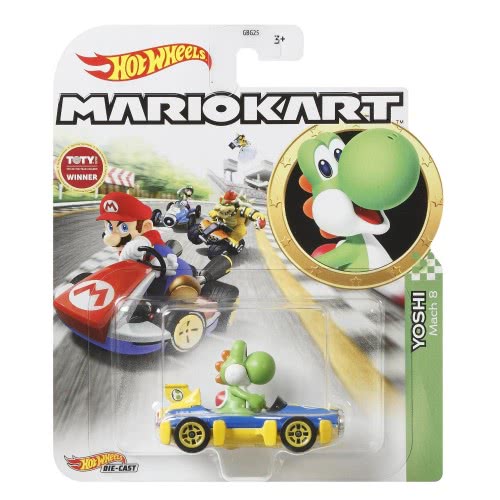 Mattel Hot Wheels Super Mario Kart Diecast Yoshi From The Entertainer GBG25 / GLP39 887961847796