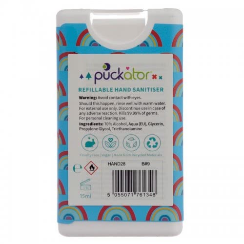 Puckator Spray Hand Sanitisers -Somewhere Rainbow HAND28 5055071761348