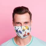 Puckator Speed King Scooter Reusable Face Covering Υφασμάτινη Μάσκα Ενηλίκων - Large MASK19L 5055071761959
