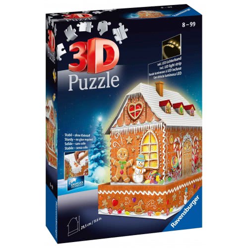 Ravensburger 3D Puzzle Midi 216 Τεμ. Gingerbread Σπιτάκι 11237 4005556112371