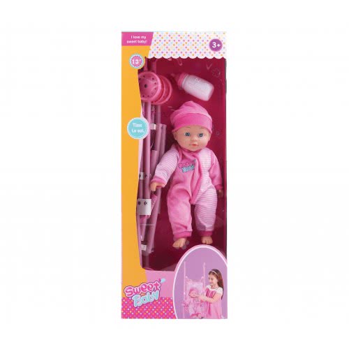 Toys-shop Choice Sweet Baby Κούκλα 33Εκ Με Καροτσάκι JO109869 6990620098690
