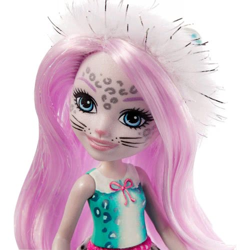 Mattel Enchantimals Κούκλα Ζωάκι Και Φιλαράκι Sybill Snow Leopard And Flake FNH22 / GJX42 887961819861
