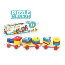 Toys-shop Choice Puzzle Blocks Ξύλινο Τρενάκι Με Σχήματα JK112209 6990620122098
