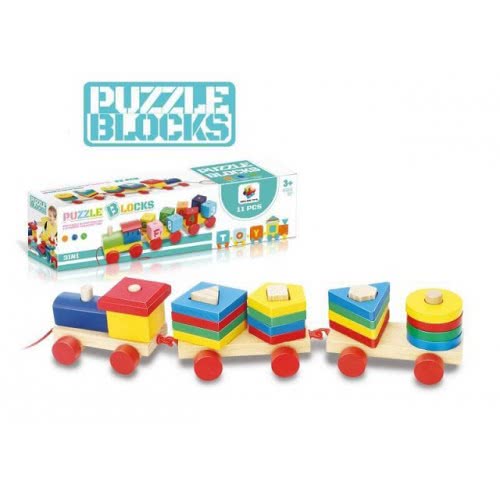 Toys-shop Choice Puzzle Blocks Ξύλινο Τρενάκι Με Σχήματα JK112209 6990620122098