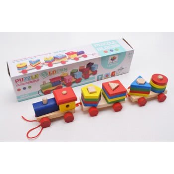Toys-shop Choice Puzzle Blocks Ξύλινο Τρενάκι Με Σχήματα JK112209 6990620122098
