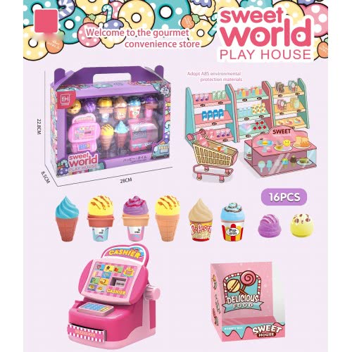 Toys-shop Choice Sweat World Playhouse Cashier With Ice Creams JU053109 6990620531098