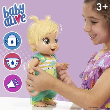 Hasbro Baby Alive Baby Gotta Bounce Doll, Frog Outfit, Bounces With 25+ SFX And Giggles E9427 5010993723089