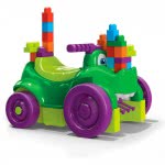 MEGA First Builders Ride N Chomp Croc With Big Building Blocks, Building Toys For Toddlers (26 Pieces) GFG22 887961761184