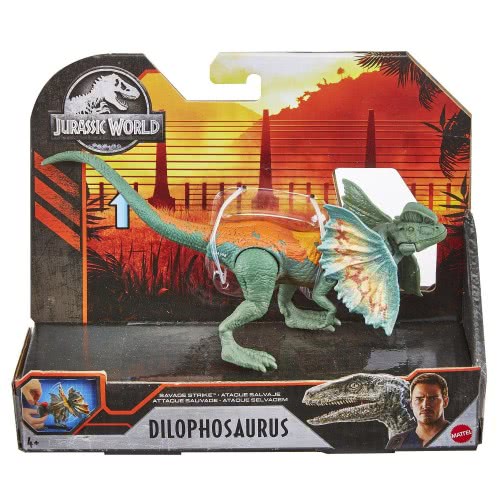 Mattel Jurassic World Βασική Φιγούρα Δεινόσαυρου Με Σπαστά Μέλη - Savage Strike Dilophosaurus GCR54 / GNJ21 887961871531
