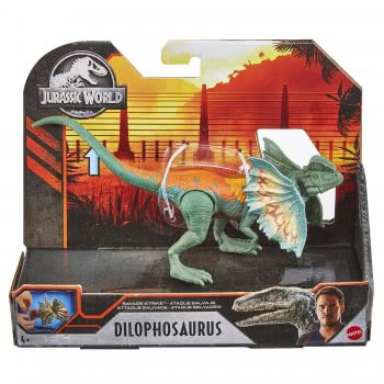 Mattel Jurassic World Βασική Φιγούρα Δεινόσαυρου Με Σπαστά Μέλη - Savage Strike Dilophosaurus GCR54 / GNJ21 887961871531