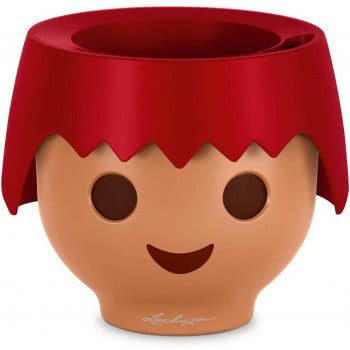 Lechusa Playmobil OJO Poly Resin Table Self-Watering Planter With Substrate D21 H16 Cm (Red) 19046 4008789190468