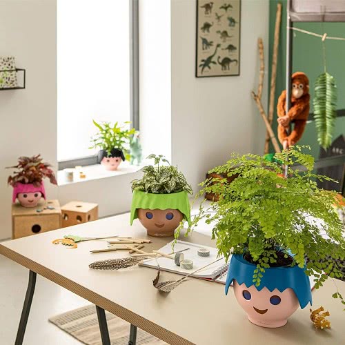 Lechusa Playmobil Ojo Self Watering Planter Small Flower Plant Pot Indoor Table Planter Without Drainag 19044 4008789190444
