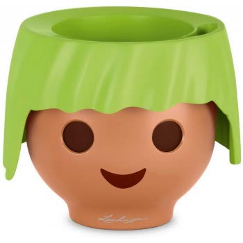 Lechusa Playmobil OJO Self Watering Planter Small Flower Plant Pot Indoor Table Planter Without Drainage Hole Poly Resin Apple 1