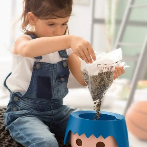 Lechusa Playmobil OJO Poly Resin Table Self-Watering Planter With Substrate D21 H16 Cm (Pink) 19041 4008789190413