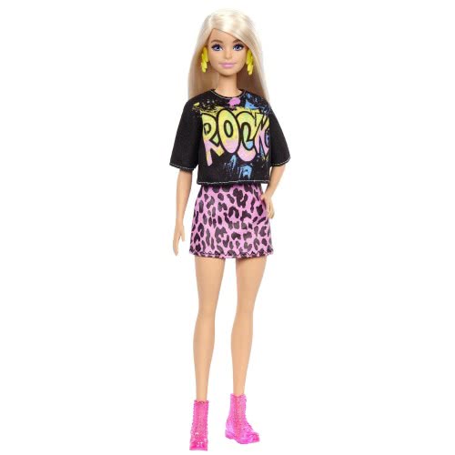 Mattel Barbie Fashionistas Original Ξανθιά Κούκλα Με Φόρεμα Rock FBR37 / GRB47 887961899986