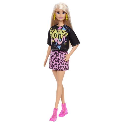 Mattel Barbie Fashionistas Original Ξανθιά Κούκλα Με Φόρεμα Rock FBR37 / GRB47 887961899986