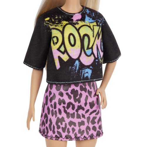 Mattel Barbie Fashionistas Original Ξανθιά Κούκλα Με Φόρεμα Rock FBR37 / GRB47 887961899986