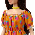 Mattel Barbie Fashionistas Original Brunette Doll With Dotted Orange Dress FBR37 / GRB52 887961900323